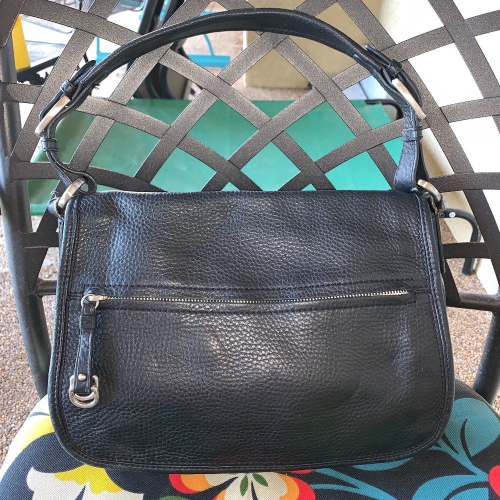 Cole Haan Black Pebbled Leather Shoulder Bag